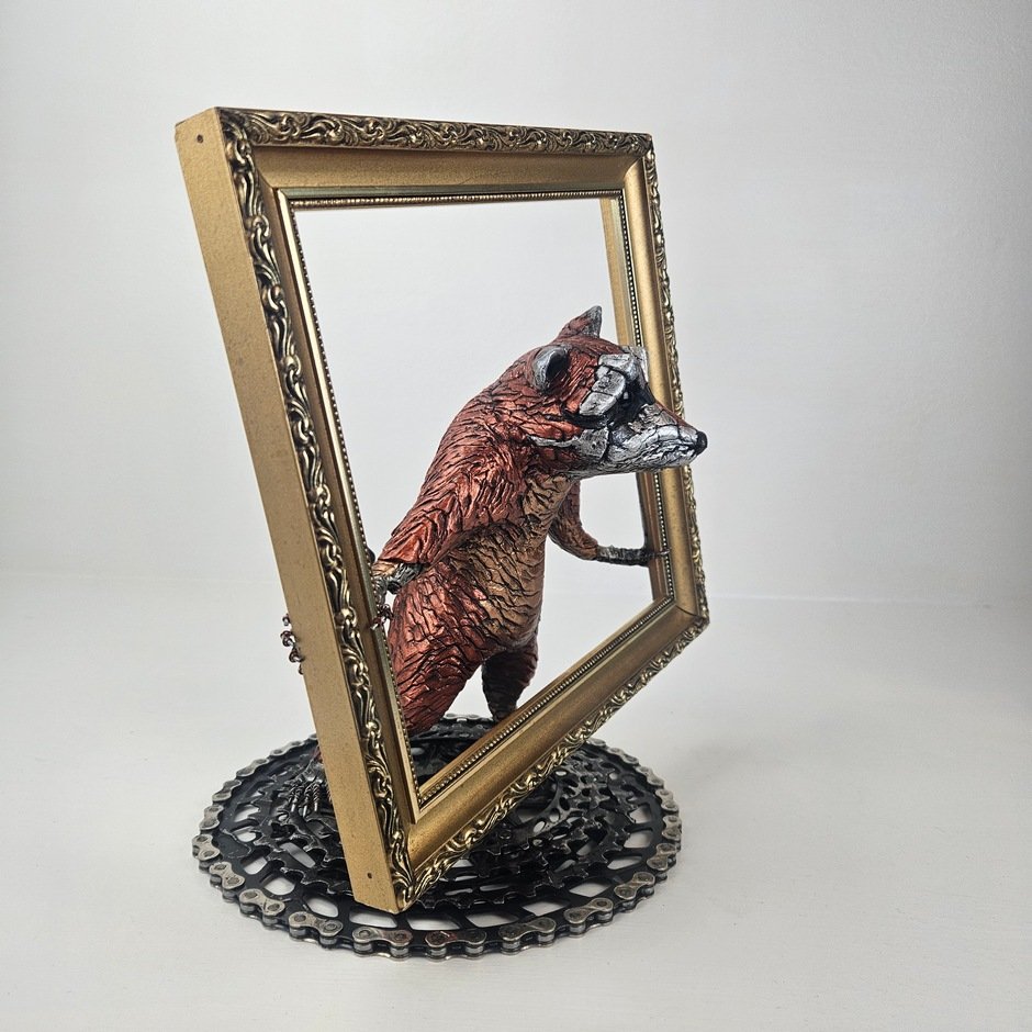 Scrap metal and clay sculpture by Kristian Saapunki aka Rawsculptor
