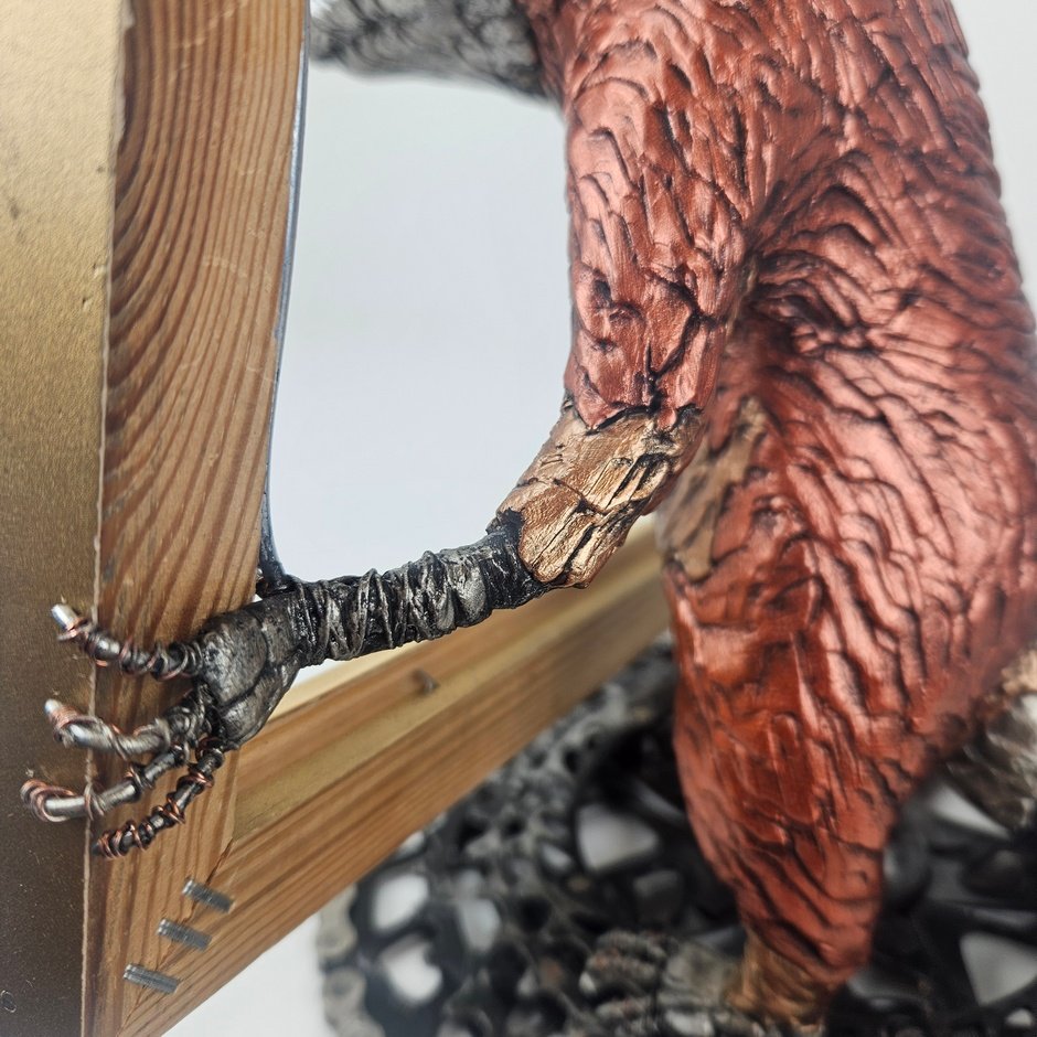 Scrap metal and clay sculpture by Kristian Saapunki aka Rawsculptor