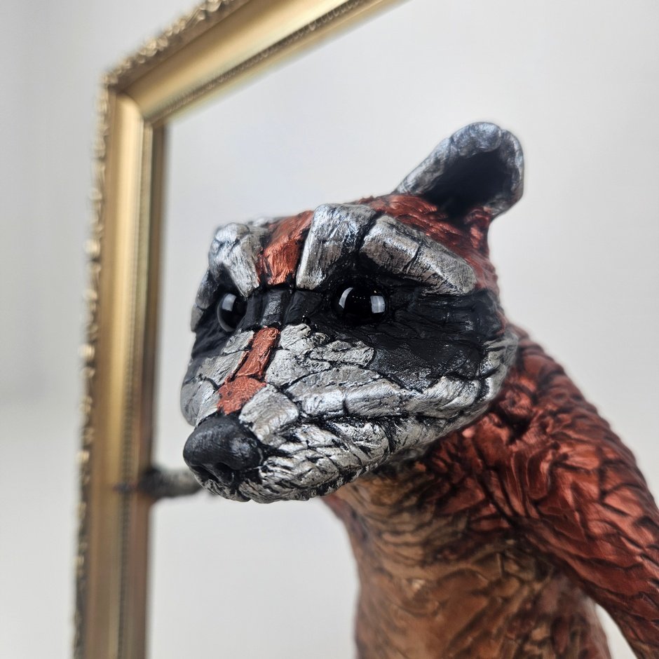 Scrap metal and clay sculpture by Kristian Saapunki aka Rawsculptor
